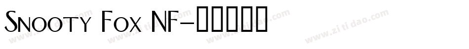 Snooty Fox NF字体转换